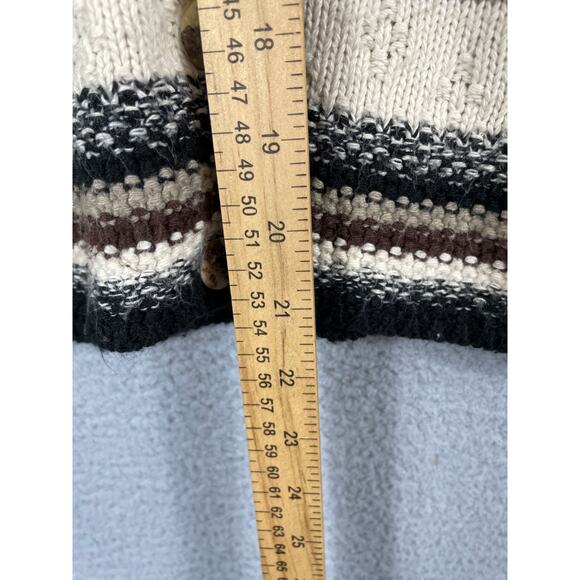 Reba Rose Womens Button Front Knit Cardigan Sweater Stripe - Picture 4 of 10